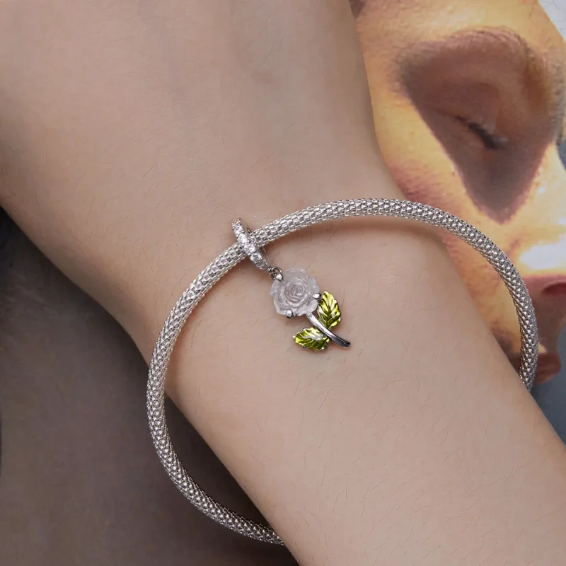 (imagine pentru) Pandantiv stil Pandora cu cristal roz - BSC824 - Vizualizare 6