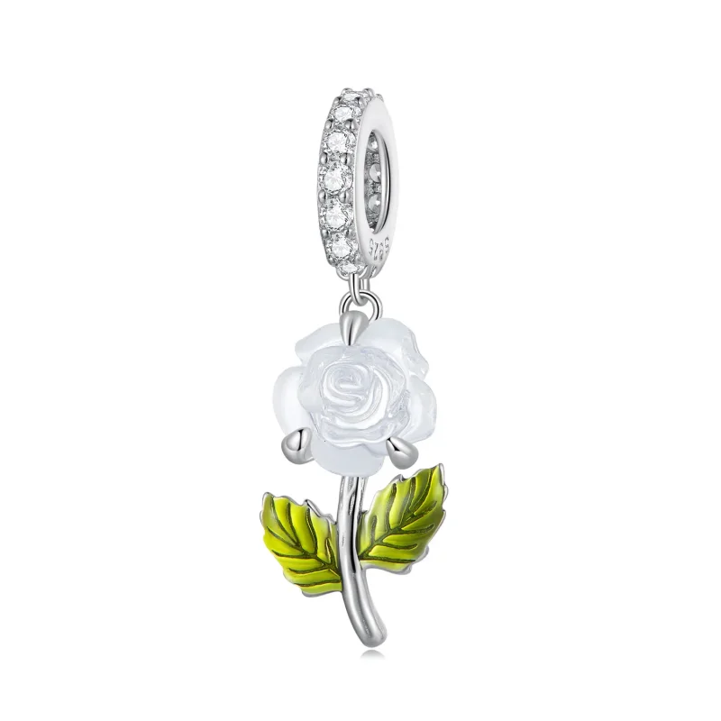 (imagine pentru) Pandantiv stil Pandora cu cristal roz - BSC824 - Vizualizare 8