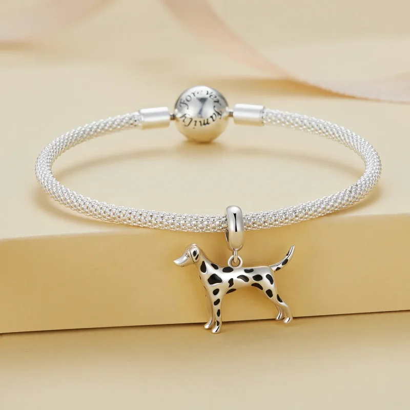 (imagine pentru) Pandantiv stil Pandora cu model Dalmatian - BSC798 - Vizualizare 2