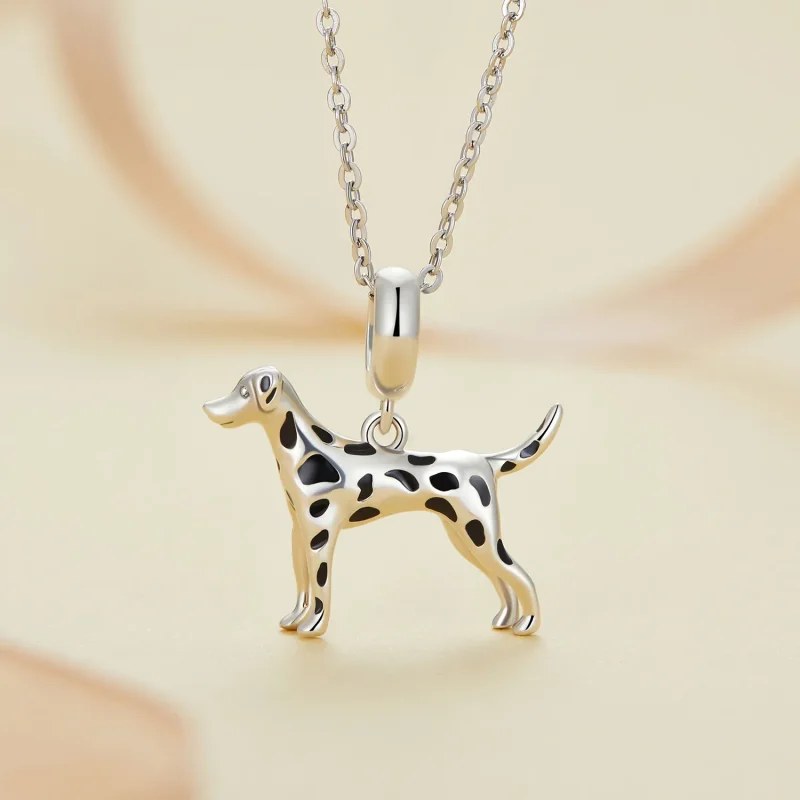 (imagine pentru) Pandantiv stil Pandora cu model Dalmatian - BSC798 - Vizualizare 3