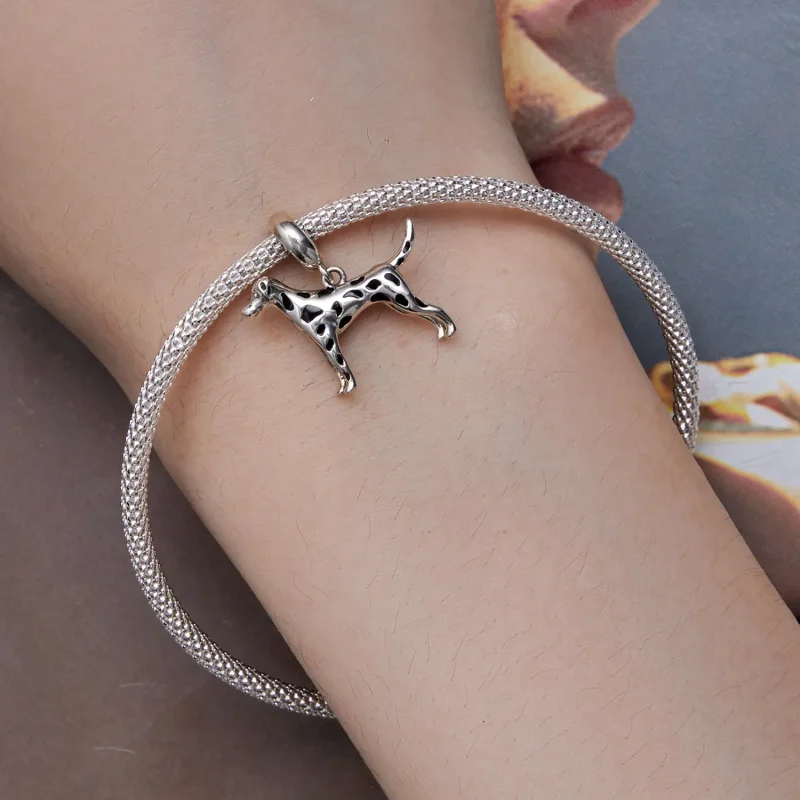 (imagine pentru) Pandantiv stil Pandora cu model Dalmatian - BSC798 - Vizualizare 5