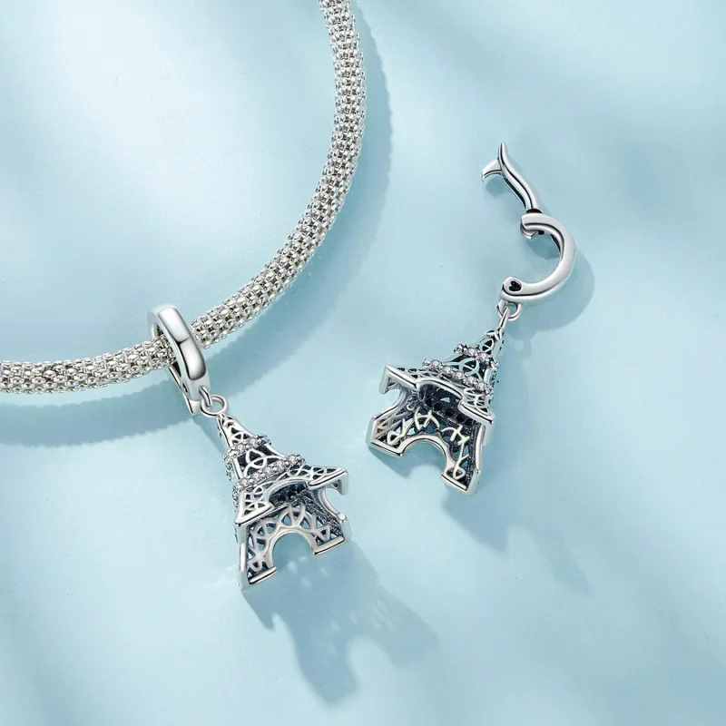 (imagine pentru) Pandantiv stil Pandora cu turnul Eiffel - SCC2570 - Vizualizare 5
