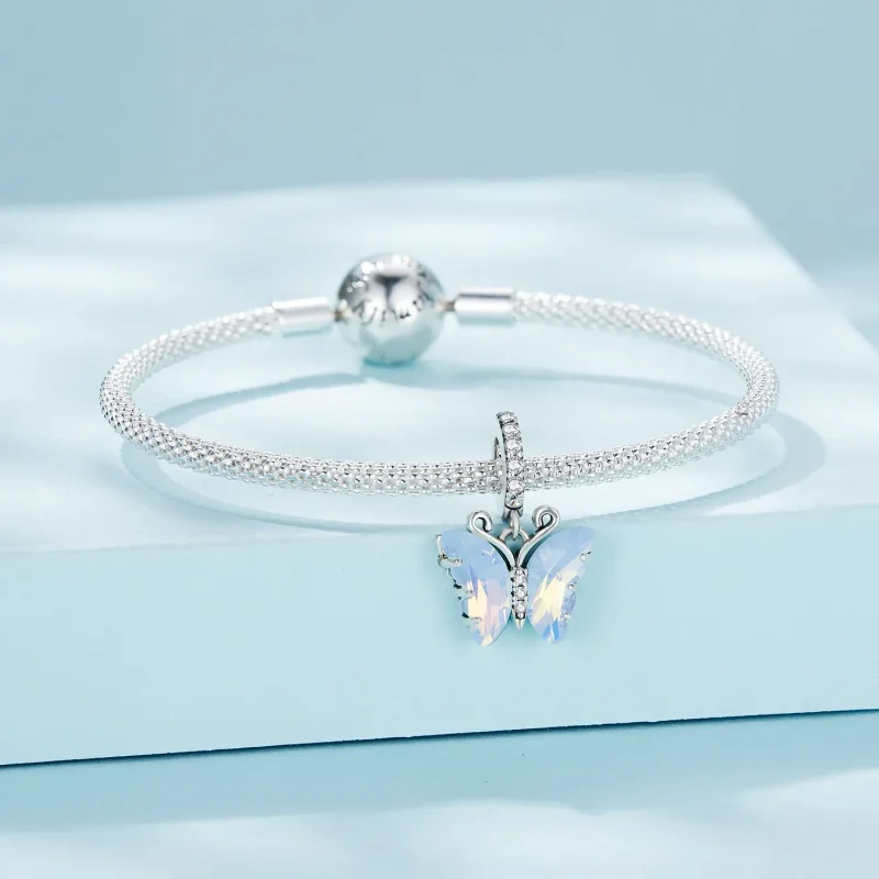 (imagine pentru) Pandora Stil Albastru Aurora Fluture Dangle - SCC2305 - Vizualizare 3