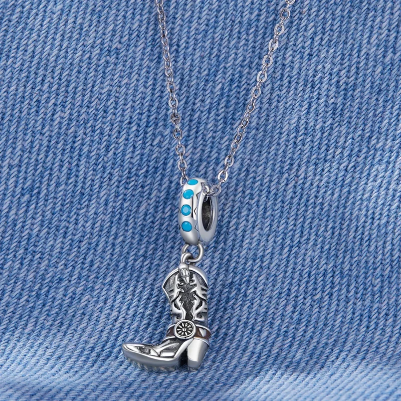(imagine pentru) Pandora Stil Cizme de Piele Cowboy Dangle - SCC2566 - Vizualizare 2