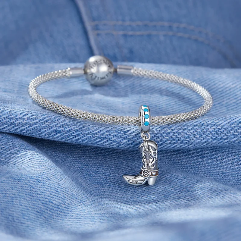 (imagine pentru) Pandora Stil Cizme de Piele Cowboy Dangle - SCC2566 - Vizualizare 3