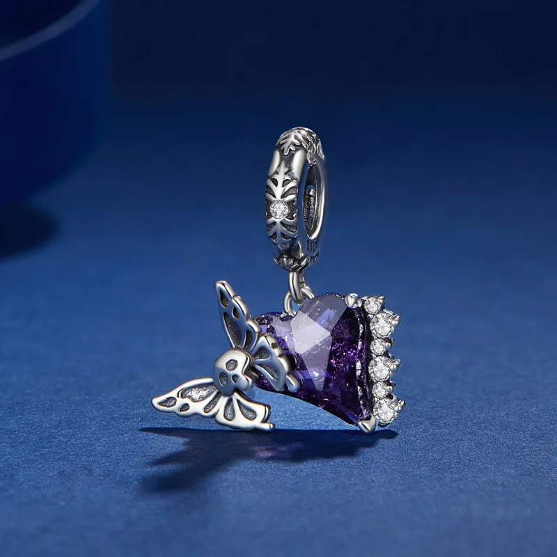 (imagine pentru) Pandora Stil Craniu Fluture Silicon Dangle - BSC912 - Vizualizare 2