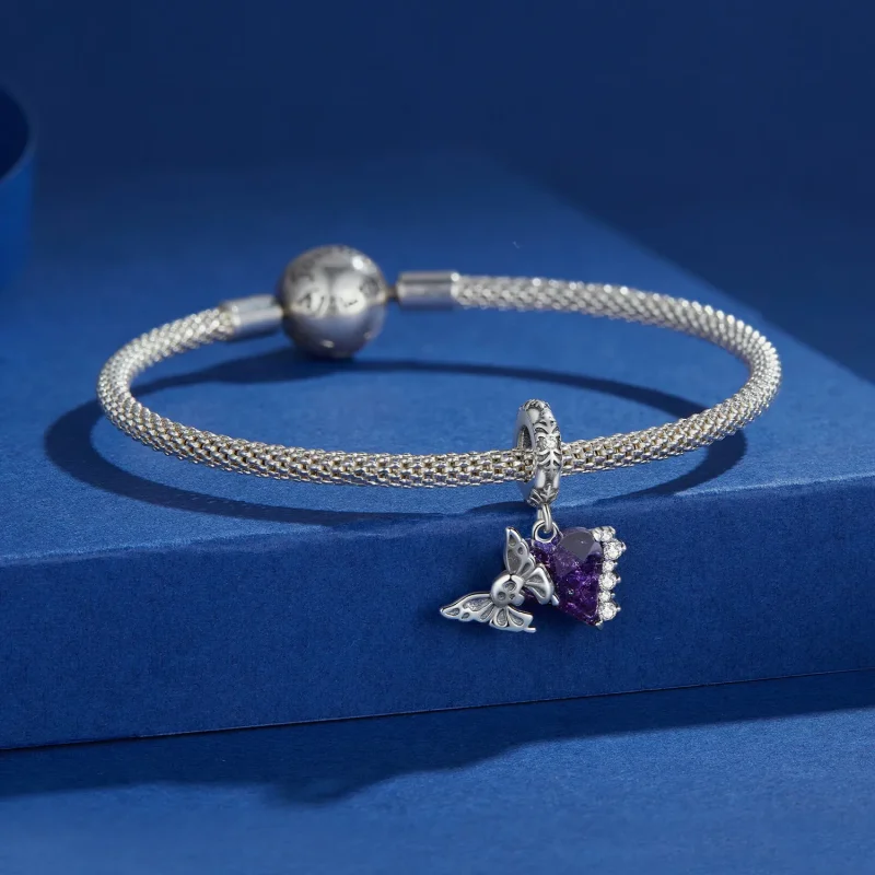 (imagine pentru) Pandora Stil Craniu Fluture Silicon Dangle - BSC912 - Vizualizare 4