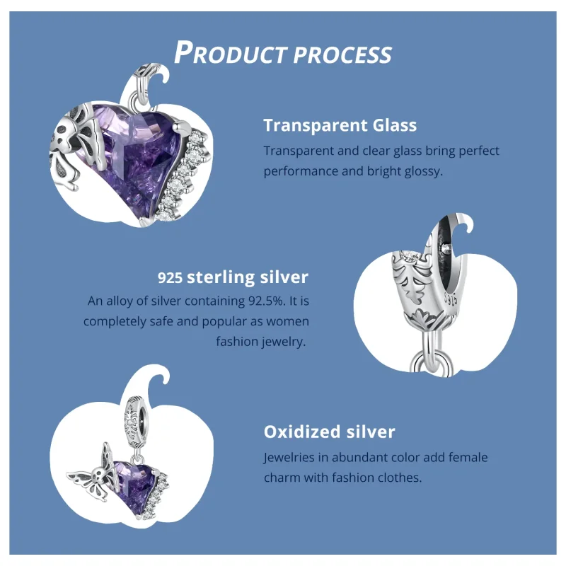 (imagine pentru) Pandora Stil Craniu Fluture Silicon Dangle - BSC912 - Vizualizare 5