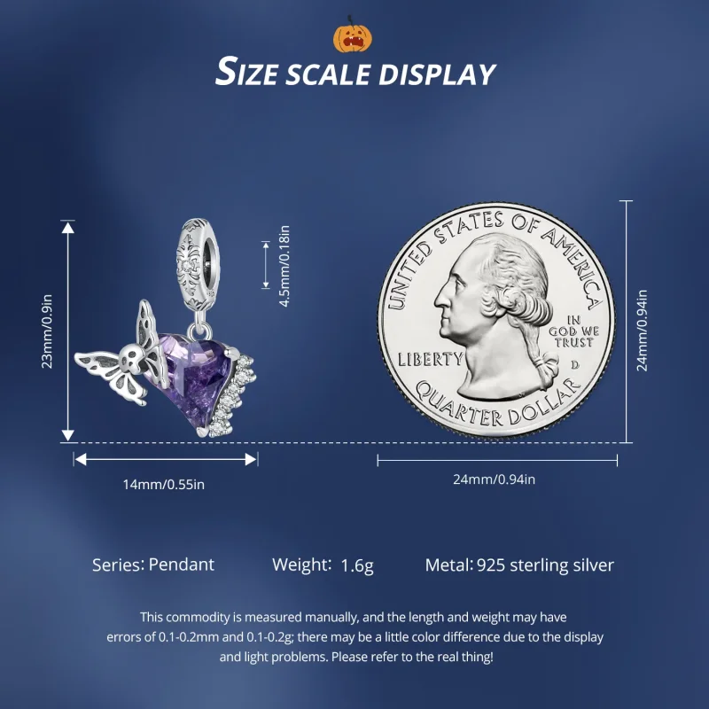 (imagine pentru) Pandora Stil Craniu Fluture Silicon Dangle - BSC912 - Vizualizare 7