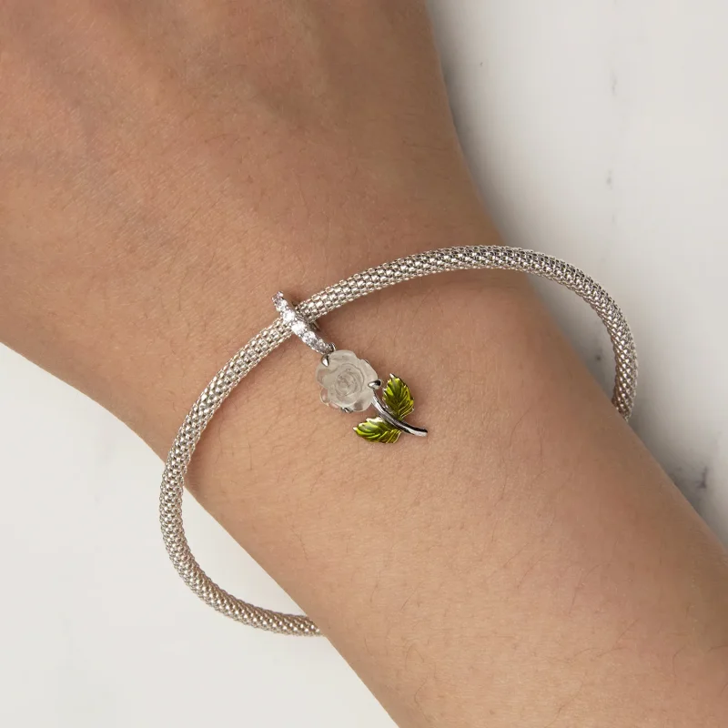 (imagine pentru) Pandora Stil Cristal Trandafir Danglă - BSC824-BU - Vizualizare 10