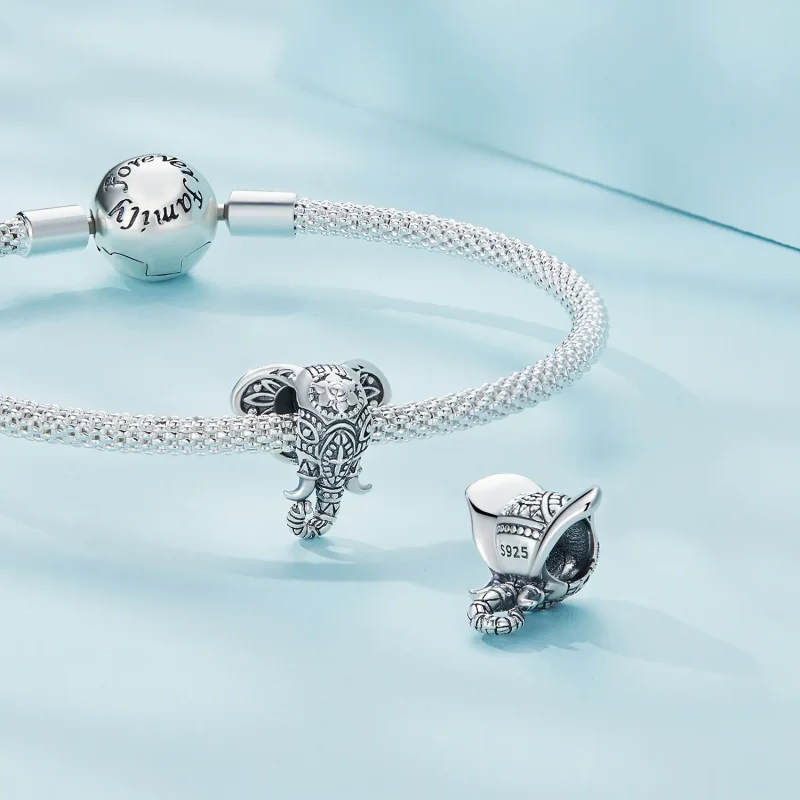 (imagine pentru) Pandora Stil Elefant Zeu Charm - SCC2477 - Vizualizare 4
