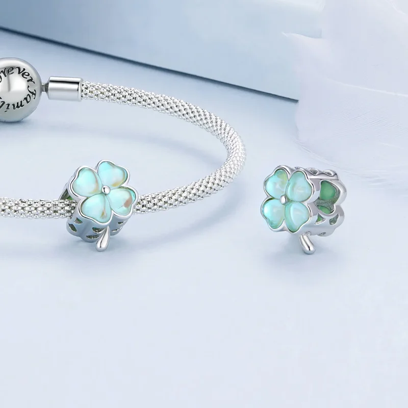 (imagine pentru) Pandora Stil Fermecător cu Patru Frunze de Clover - BSC733-GN - Vizualizare 4