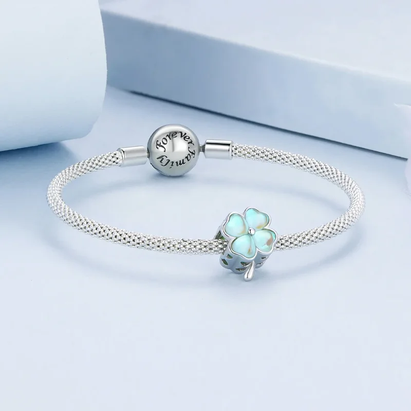 (imagine pentru) Pandora Stil Fermecător cu Patru Frunze de Clover - BSC733-GN - Vizualizare 5