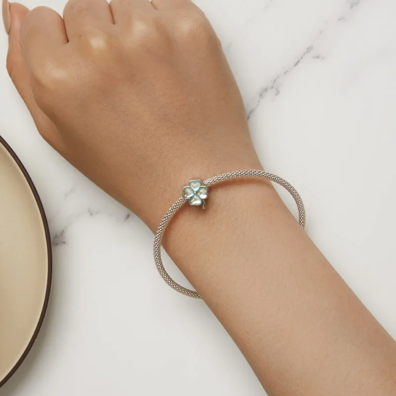 (imagine pentru) Pandora Stil Fermecător cu Patru Frunze de Clover - BSC733-GN - Vizualizare 6