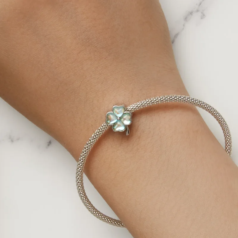 (imagine pentru) Pandora Stil Fermecător cu Patru Frunze de Clover - BSC733-GN - Vizualizare 7