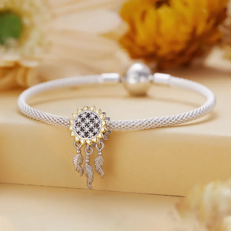 (imagine pentru) Pandora Stil Floarea-Soarelui Dream Catcher Charm - BSC820 - Vizualizare 3
