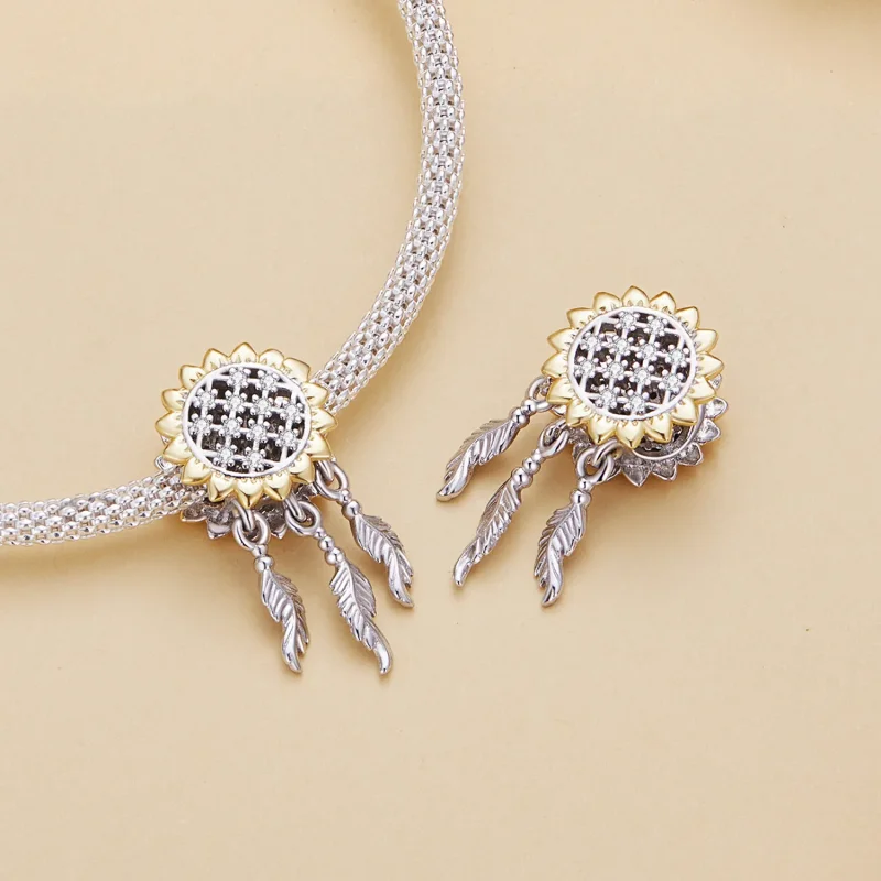 (imagine pentru) Pandora Stil Floarea-Soarelui Dream Catcher Charm - BSC820 - Vizualizare 4