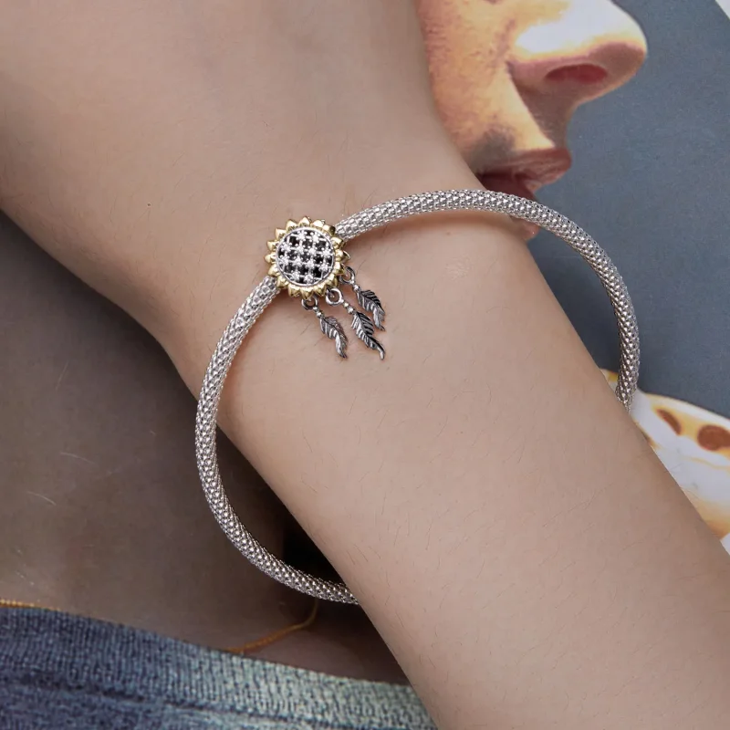 (imagine pentru) Pandora Stil Floarea-Soarelui Dream Catcher Charm - BSC820 - Vizualizare 5