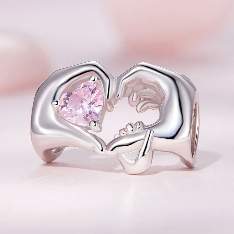 (imagine pentru) Pandora Stil Inimă Charm cu Gesticulare - BSC829 - Vizualizare 2