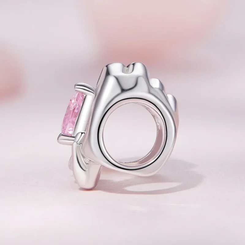 (imagine pentru) Pandora Stil Inimă Charm cu Gesticulare - BSC829 - Vizualizare 3
