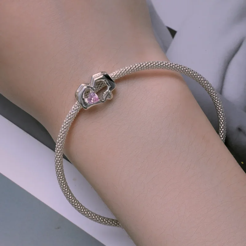 (imagine pentru) Pandora Stil Inimă Charm cu Gesticulare - BSC829 - Vizualizare 6