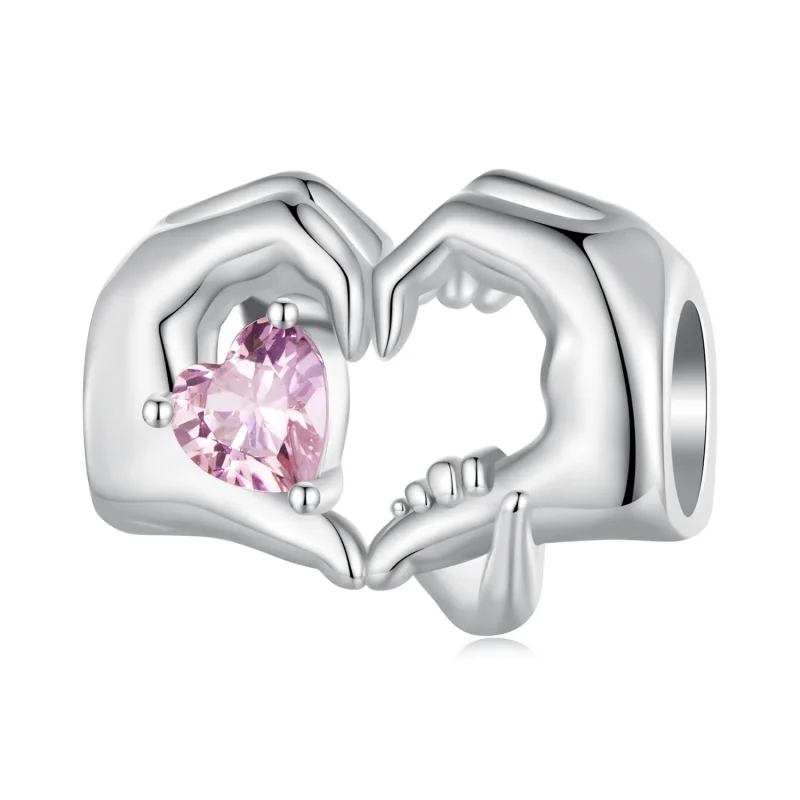 (imagine pentru) Pandora Stil Inimă Charm cu Gesticulare - BSC829 - Vizualizare 7