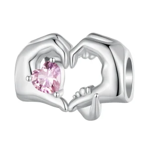 (imagine pentru) Pandora Stil Inimă Charm cu Gesticulare - BSC829