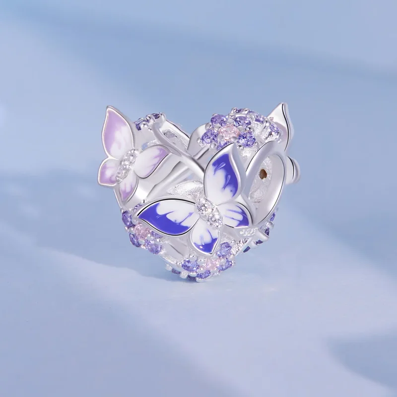 (imagine pentru) Pandora Stil Inimă în formă de fluture Charm - SCC2464 - Vizualizare 2