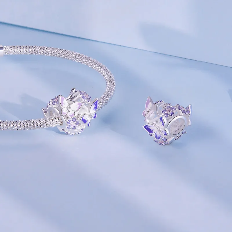 (imagine pentru) Pandora Stil Inimă în formă de fluture Charm - SCC2464 - Vizualizare 4