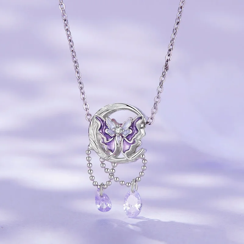 (imagine pentru) Pandora Stil Lună Fluture Charm - SCC2545 - Vizualizare 2