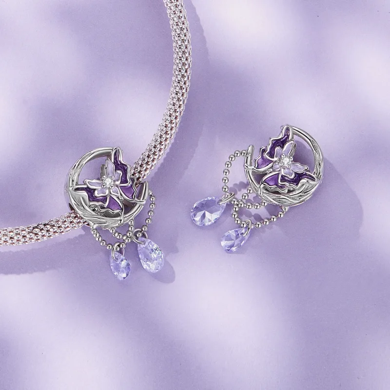 (imagine pentru) Pandora Stil Lună Fluture Charm - SCC2545 - Vizualizare 4
