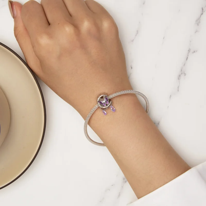 (imagine pentru) Pandora Stil Lună Fluture Charm - SCC2545 - Vizualizare 6