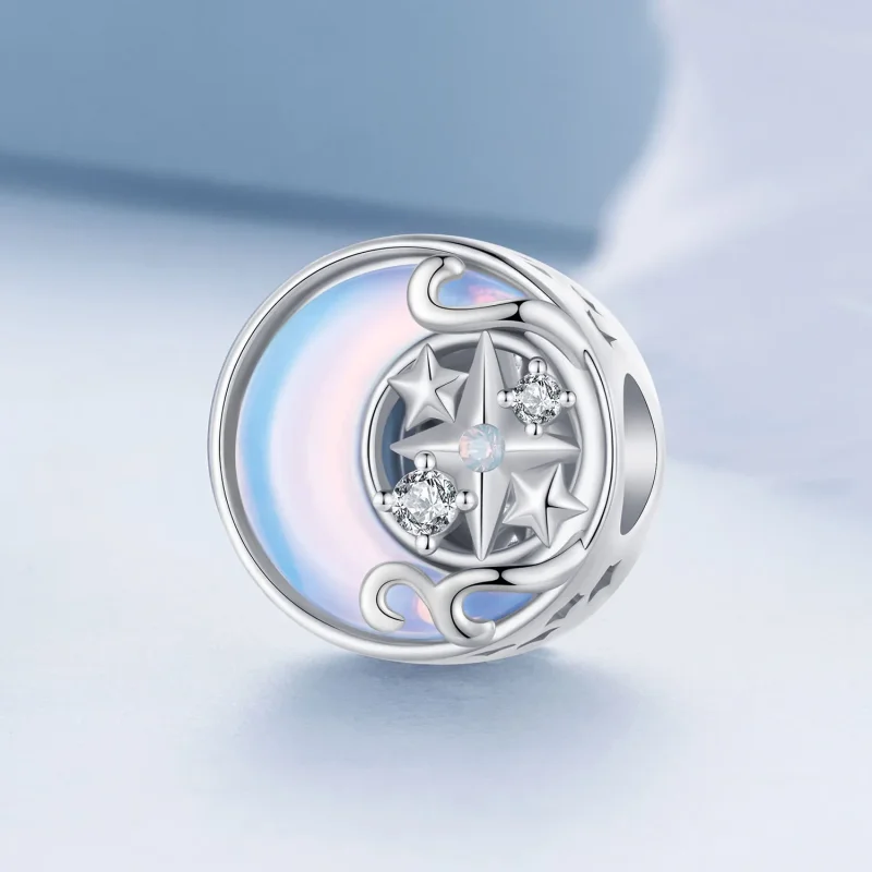(imagine pentru) Pandora Stil Lună Starburst Breloc - BSC927 - Vizualizare 2