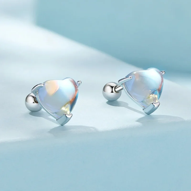 (imagine pentru) Pandora Stil Moonstone Cercei cu Șurub - SCE1629 - Vizualizare 2