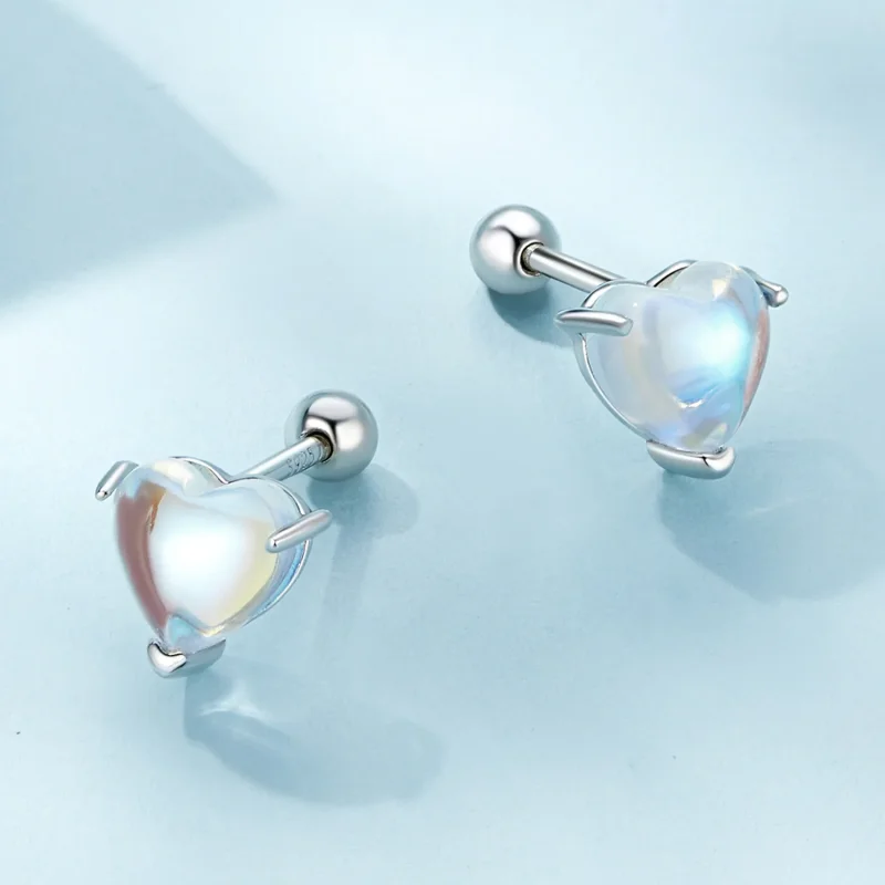 (imagine pentru) Pandora Stil Moonstone Cercei cu Șurub - SCE1629 - Vizualizare 3