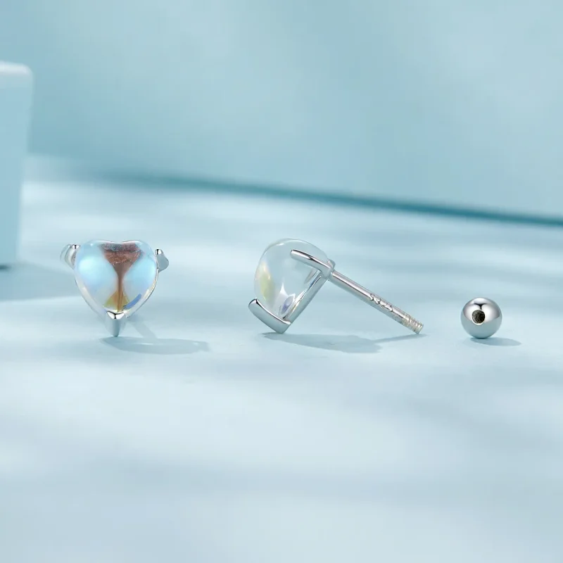 (imagine pentru) Pandora Stil Moonstone Cercei cu Șurub - SCE1629 - Vizualizare 4