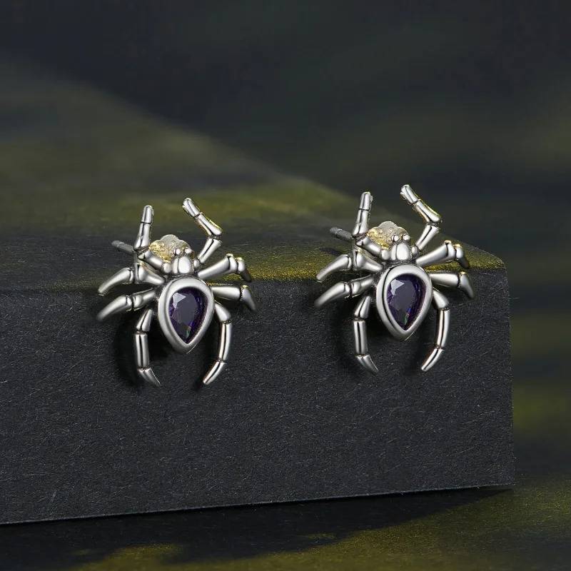(imagine pentru) Pandora Stil Paiete Păianjen Studs Cercei - BSE891 - Vizualizare 2