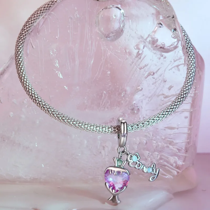 (imagine pentru) Pandora Stil Roșu Candy Dangle - SCC2640 - Vizualizare 2
