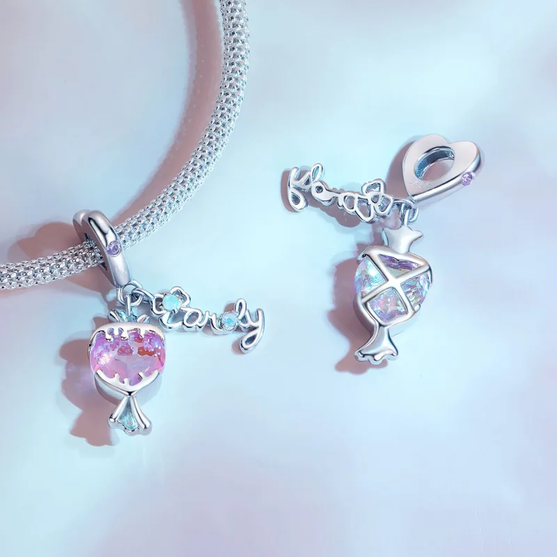 (imagine pentru) Pandora Stil Roșu Candy Dangle - SCC2640 - Vizualizare 3