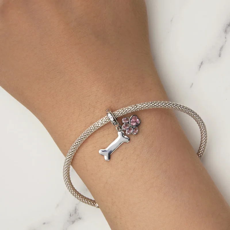 (imagine pentru) Pandora Stil Roz Lăbuță de Câine cu Oase Atârnătoare - SCC2127-PK - Vizualizare 5