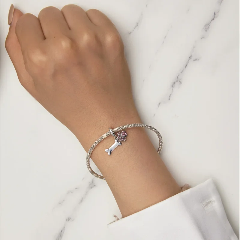 (imagine pentru) Pandora Stil Roz Lăbuță de Câine cu Oase Atârnătoare - SCC2127-PK - Vizualizare 6