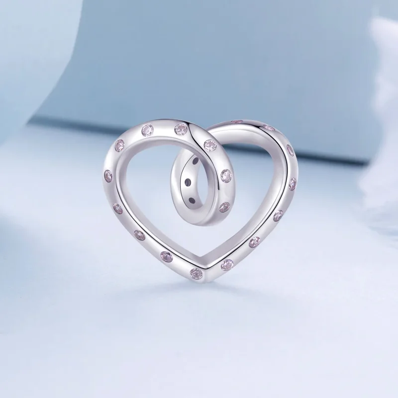 (imagine pentru) Pandora Style Charm Încâlcit în Forma de Inimă - BSC928 - Vizualizare 2