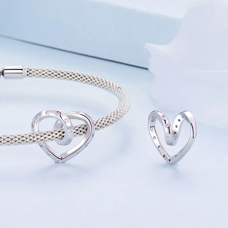 (imagine pentru) Pandora Style Charm Încâlcit în Forma de Inimă - BSC928 - Vizualizare 4