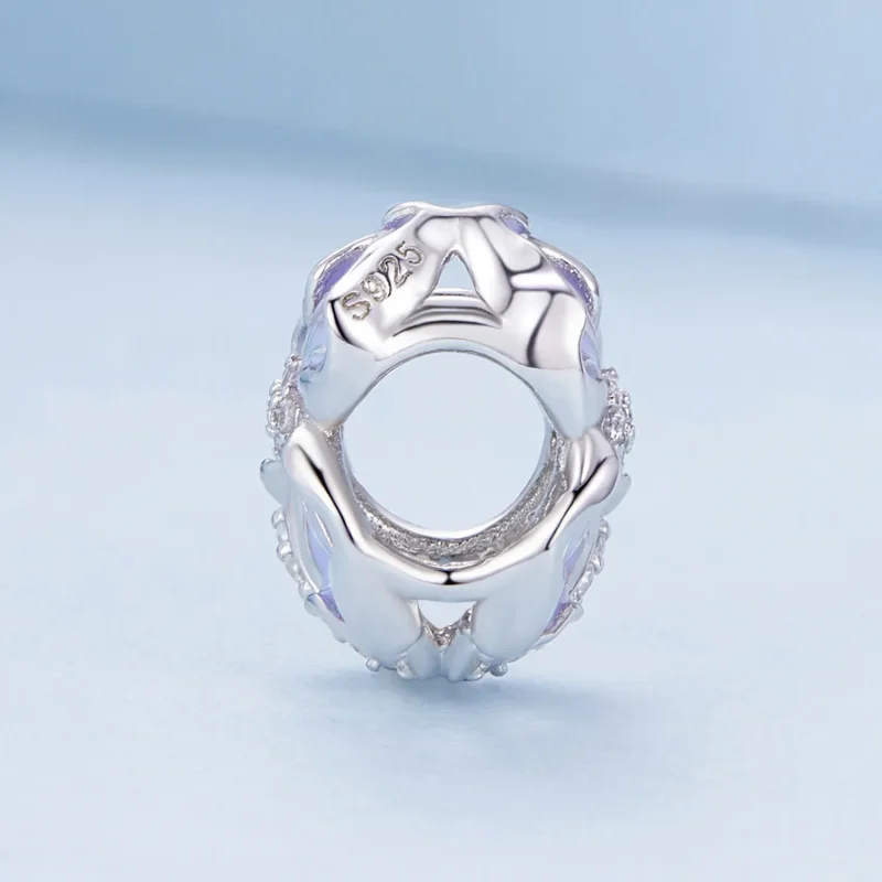 (imagine pentru) Pandora Style Floare Mov Amuletă - BSC890 - Vizualizare 3