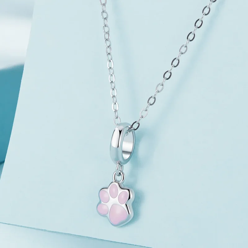 (imagine pentru) Pandora Style Mini Gheara de Pisică Albă Pandantiv - SCC2476-A - Vizualizare 2