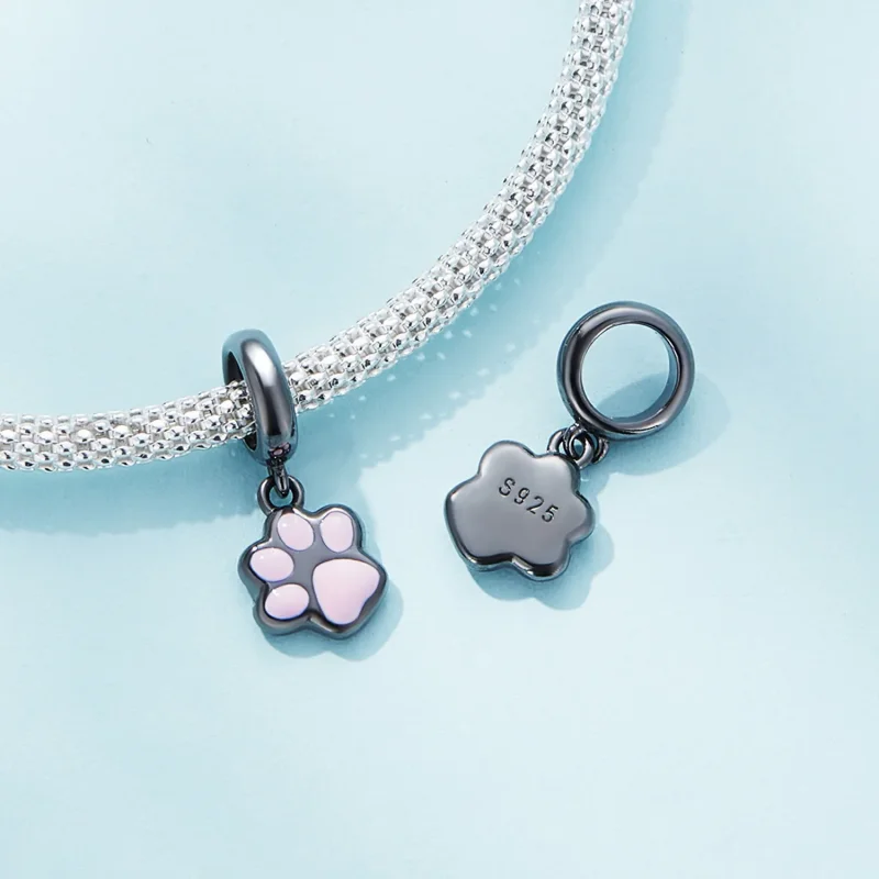 (imagine pentru) Pandora Style Mini Gheara de Pisică Neagră cu Pandantiv - SCC2476-D - Vizualizare 4