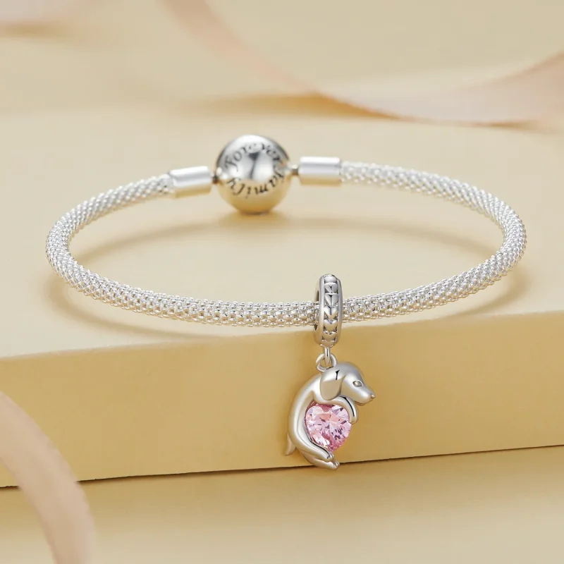 (imagine pentru) Pandora Style Pendul Little Golden Retriever - BSC799 - Vizualizare 2