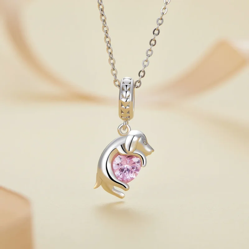 (imagine pentru) Pandora Style Pendul Little Golden Retriever - BSC799 - Vizualizare 3