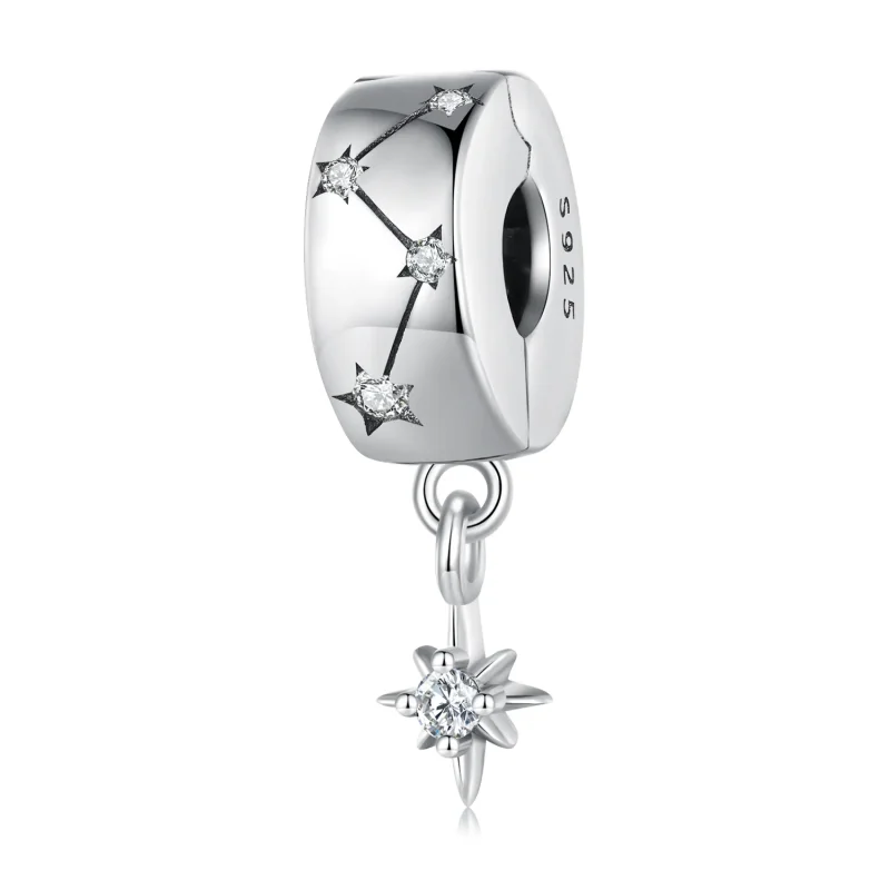 (imagine pentru) Pandora Style Starburst Circle Clip - BSC808