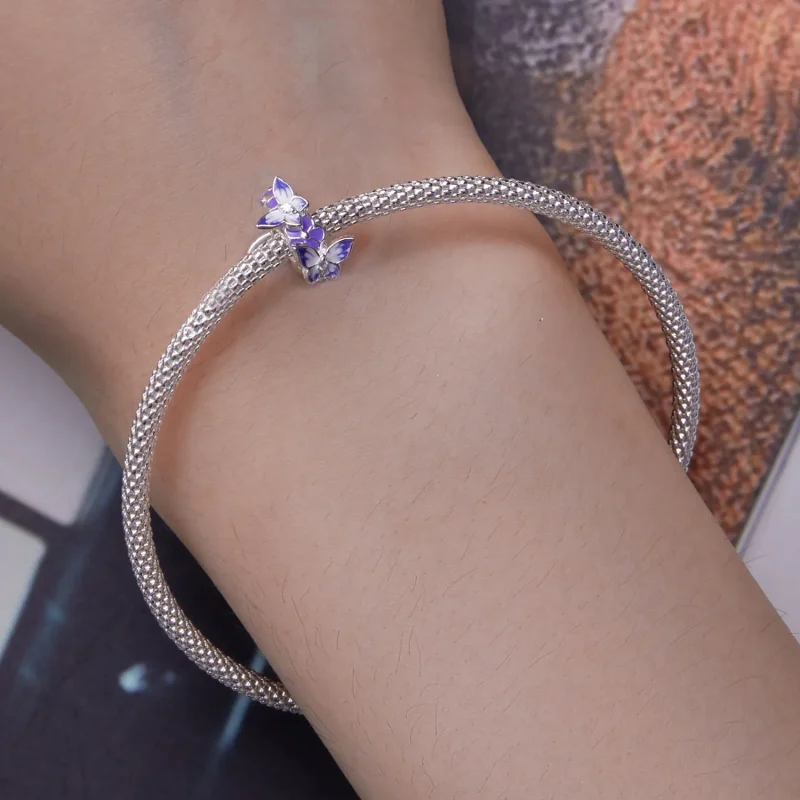 (imagine pentru) Spacer stil Pandora cu fluture - SCC2462 - Vizualizare 6